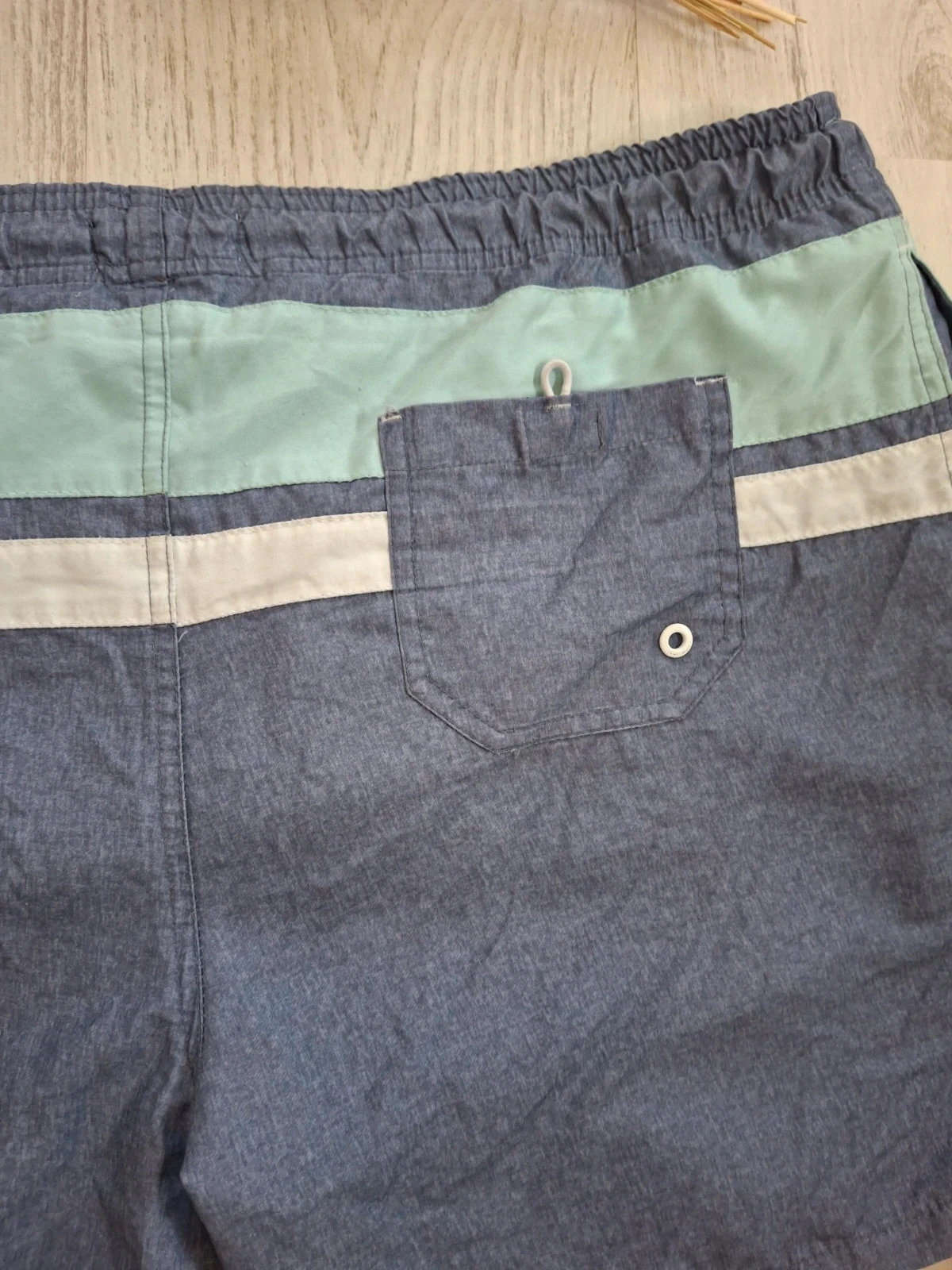 Short de baño para hombre azul/blanco/turquesa Jules – Talla L – photo 8